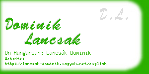 dominik lancsak business card