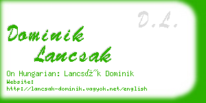 dominik lancsak business card